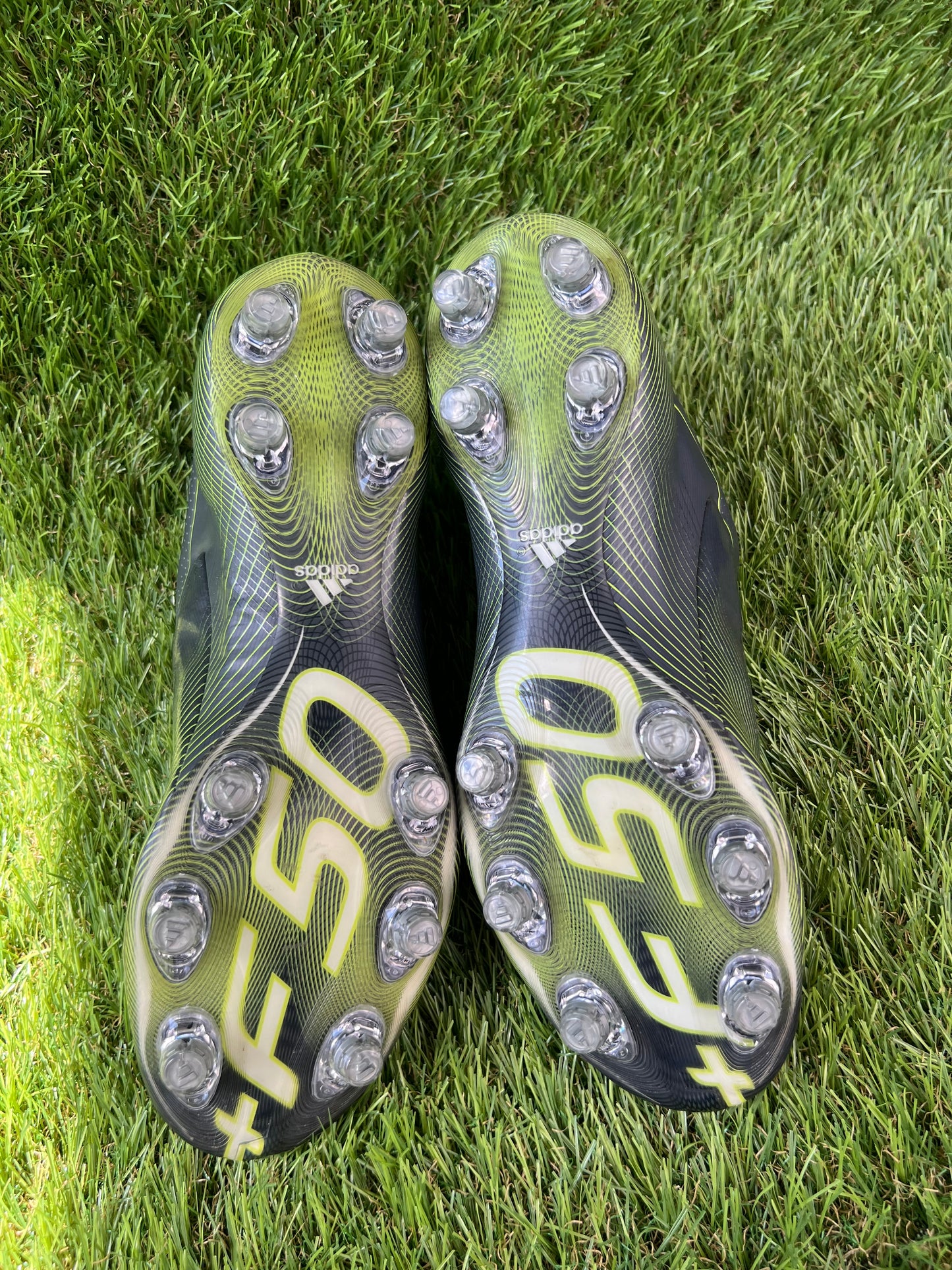 Adidas +F50 Tunit Shaun Wright-Phillips sample pair match issued and signed - 7.5 UK
