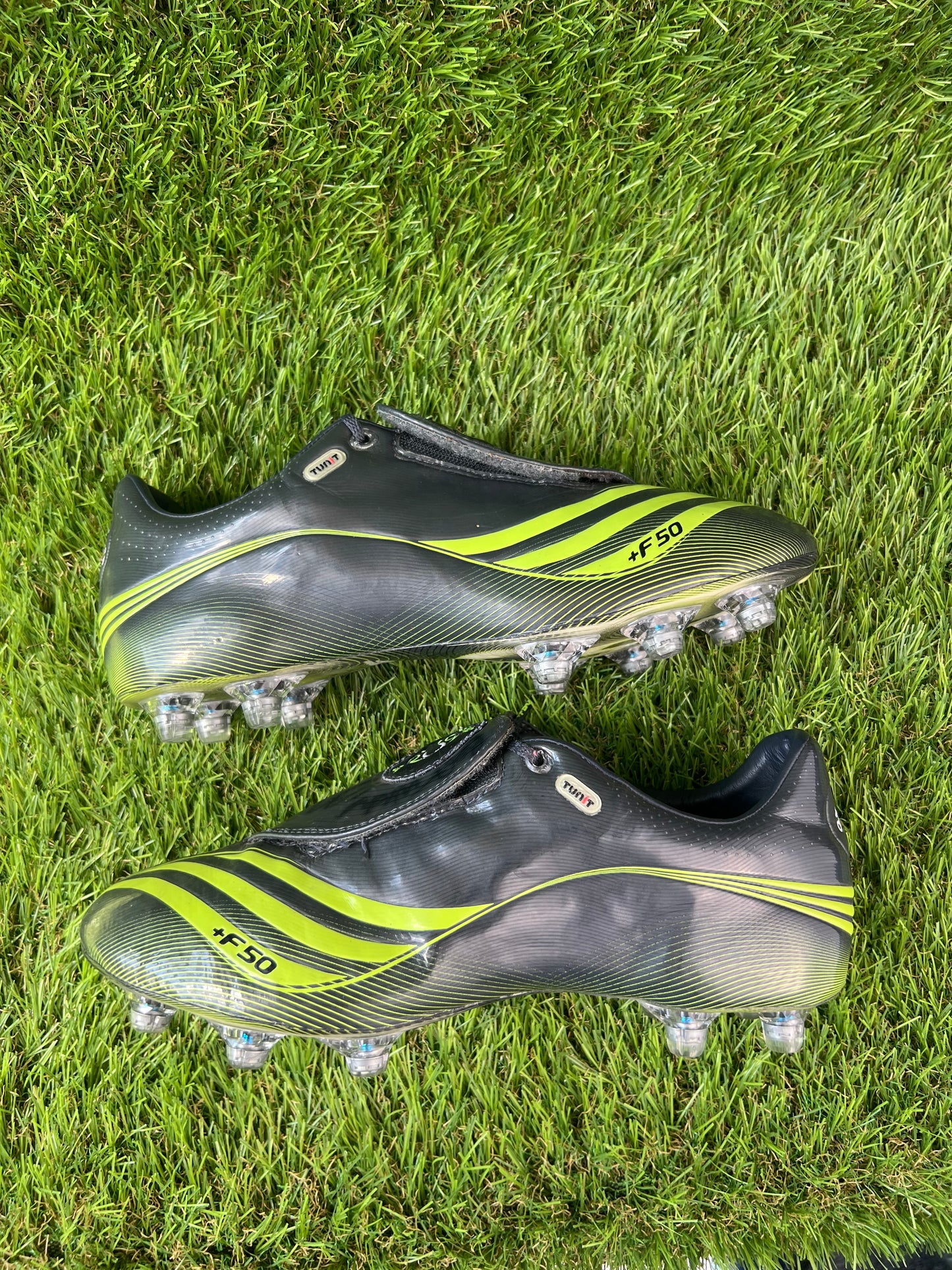 Adidas +F50 Tunit Shaun Wright-Phillips sample pair match issued and signed - 7.5 UK