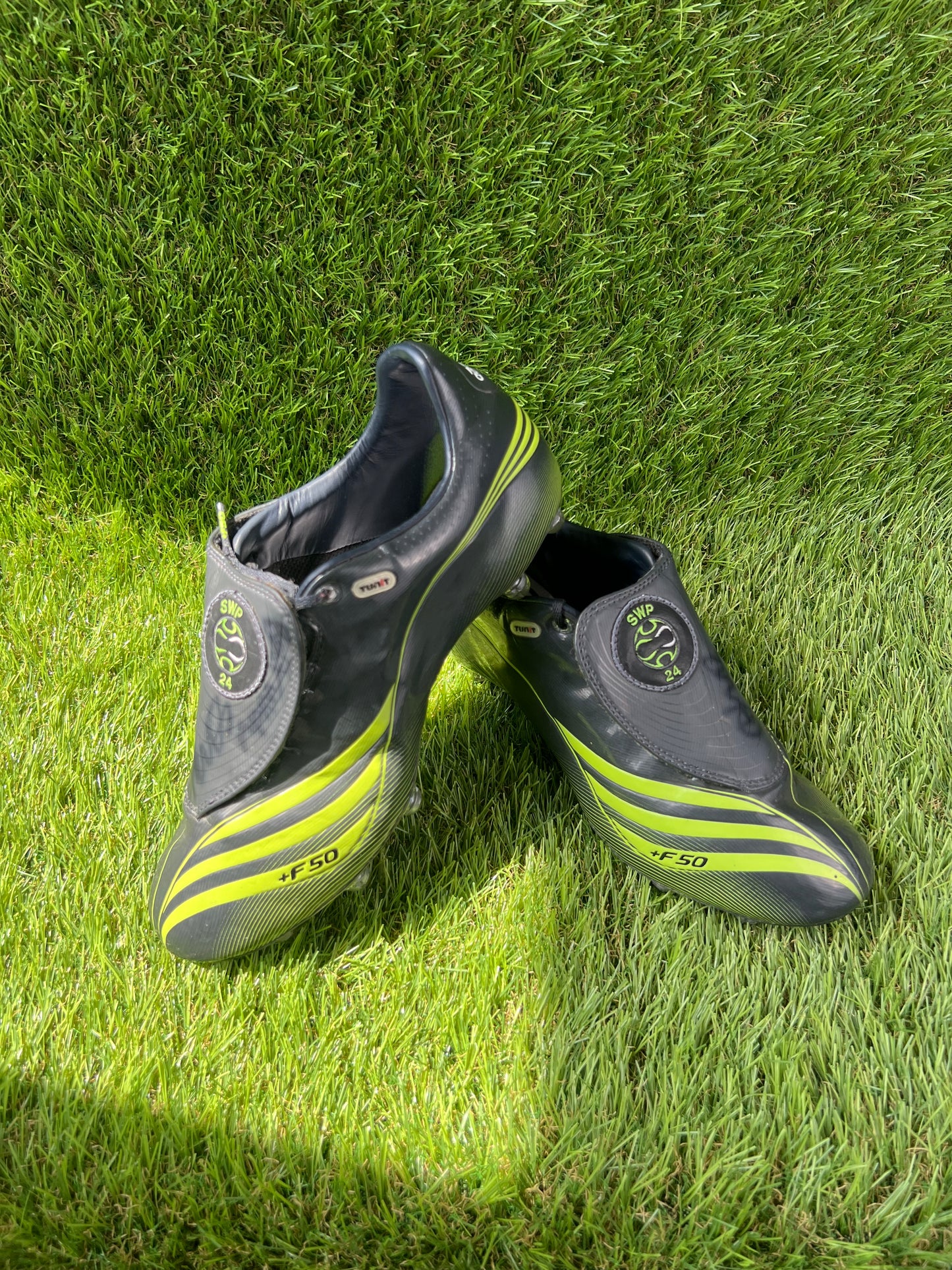 Adidas +F50 Tunit Shaun Wright-Phillips sample pair match issued and signed - 7.5 UK
